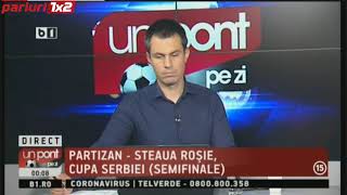 MECIUL ZILEI UNIBET, PARTIZAN – STEAUA ROȘIE: Pariu în cotă 1.45!