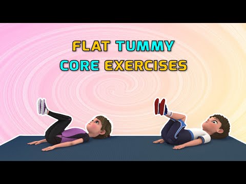 AT-HOME CORE EXERCISES FOR KIDS: FLAT TUMMY WORKOUT | Kids Exercise
