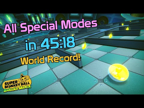 [World Record] All Special Modes in 45:18 - Super Monkey Ball Banana Mania Speedrun