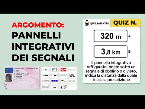 Esame Patente: Pannelli integrativi dei segnali