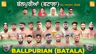 Ballpurian (Gurdaspur) Kabaddi Tournament 04 Oct 2026