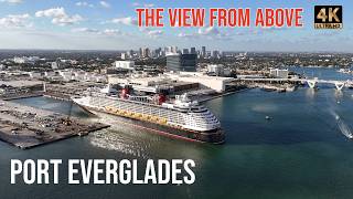 Giant Cruise Ships at Port Everglades | Drone 4K