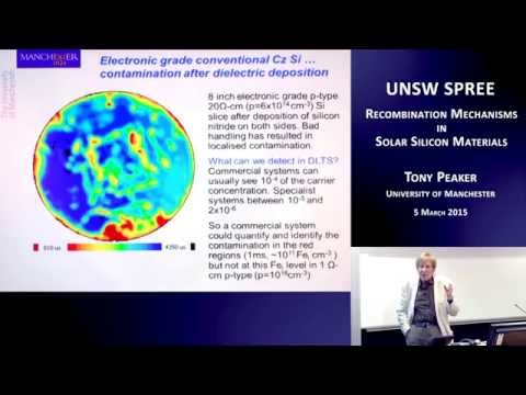 UNSW SPREE 201503-05 Tony Peaker - Recombination Mechanisms in Solar Silicon Materials