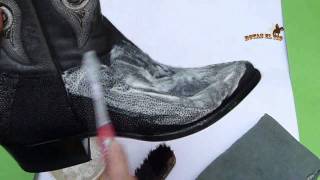 Como limpiar botas en piel de mantarraya original e imitación en HD - botas el tio