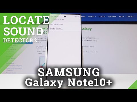 How to Locate Sound Detectors in SAMSUNG Galaxy Note10+