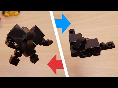 Mini LEGO brick Stealth Fighter transformer robot - Shadow Striker #LEGO #MOC #stealth #usaf #b2