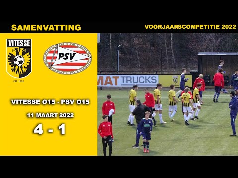 Sterk begin voorjaarscompetitie Vitesse O15 tegen PSV O15