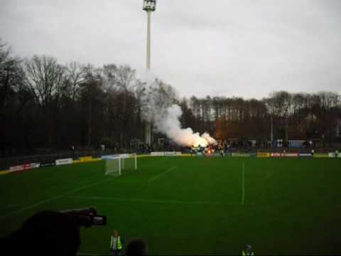 Solingen-Remscheid, Marsch zum Stadion, im Stadion und Pyro von RS