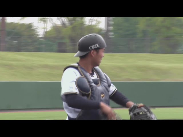 【みやざきPL(ノーゲーム)】バファローズ・堀柊那 2塁へ強肩を見せ盗塁を阻止する!! 2025年10月24日 オリックス・バファローズ 対 東京ヤクルトスワローズ