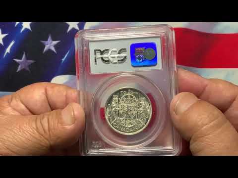 Rare World Coins Canada Rare Key Date 1948 50 Cents. Rare in the High Grade, Beauty, Rare