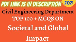 TOP 100 + MCQS ON Societal and Global Impact 2021 | CIVIL MCQS| AKTU