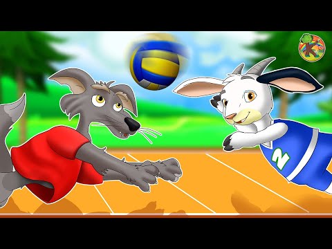 Le Loup et les 7 Chevreaux - Jouer au Volley-ball | KONDOSAN en Français - Contes de Fées Français