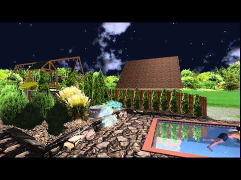 PENSJONAT "U FOJTA" - WIZUALIZACJA BASENU W NOCY