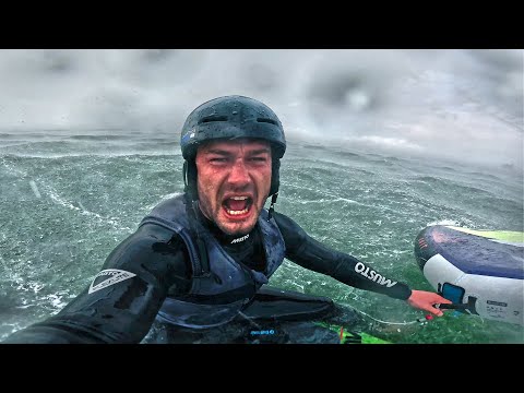 CAUGHT in a Storm & Epic Wing-Foiling Endless Waves!