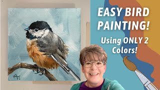 HOW TO Paint an EASY Bird! Simple Acrylic Painting! By: Annie Troe