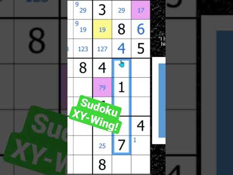 How To Solve XY-Wings 💸🦅🤓Sudoku Shorts 5️⃣🎱 #learn #sudoku #shorts