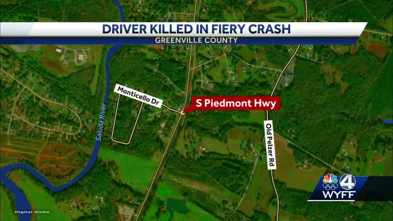 Driver killed after pickup catches fire in Greenville County crash with dump truck, troopers say