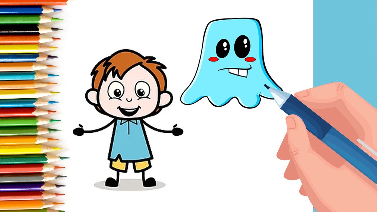 How to draw Cartoon Characters with hands easy step by step Tutorial for all the loving kids #shorts