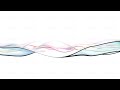 3D style glass rainbow wave on white bg able to loop