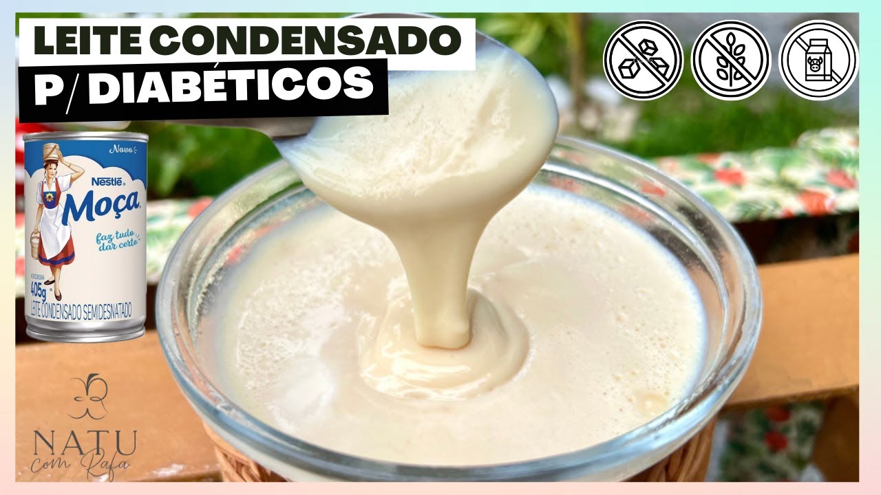 LEITE CONDENSADO PARA DIABÉTICOS, FIT,  OU COM RESTRIÇÃO ALIMENTAR, APENAS 3 INGREDIENTES