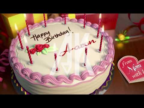 Happy Birthday Aaron - Birthday Cake with the Name Aaron on it