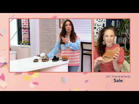 Earth Origins Suede Slip-On Wedge Sandals - Pearl on QVC