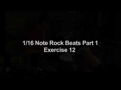 Drum Lesson No.5: 1/16 Note Rock Beats Part 1 Examples By CHRIS BRIEN  in HD