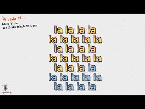 Mark Forster - 194 Länder (Single Version) Instrumental und Karaoke