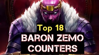 Top 18 Counters of Baron Zemo in MCOC | Best Barom Zemo Counters | Marvel Contest of Champions