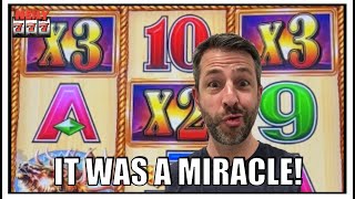 I ASKED FOR A MIRACLE, AND I GOT IT! HUGE WIN ON BUFFALO GOLD SLOT MACHINE!