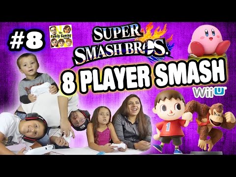 The FGTEEV 8-Player Smash Battle w/ Amiibo (Super Smash Bros Wii U Part 8 Face Cam Gameplay)