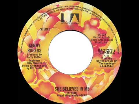 1979 HITS ARCHIVE: She Believes In Me - Kenny Rogers (stereo 45--#1 A/C & C&W hit)