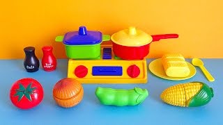 Soup Cooking Kitchen Playset - Toy cutting vegetables cooking toy for children