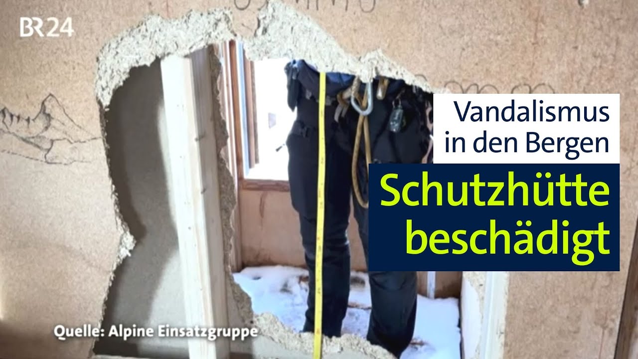 Vandalismus in den Bergen: Notunterstandshütte am Watzmann schwer beschädigt | Abendschau | BR24