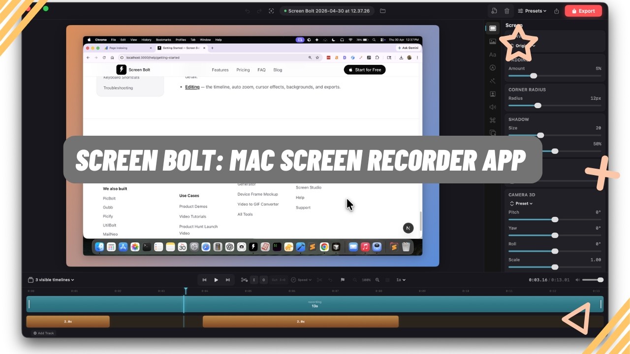 Screenbolt video preview