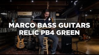 Video thumbnail for Marco Bass Guitars Relic PB4 Green | CME Quick Riffs | Marc Najjar by Chicago Music Exchange