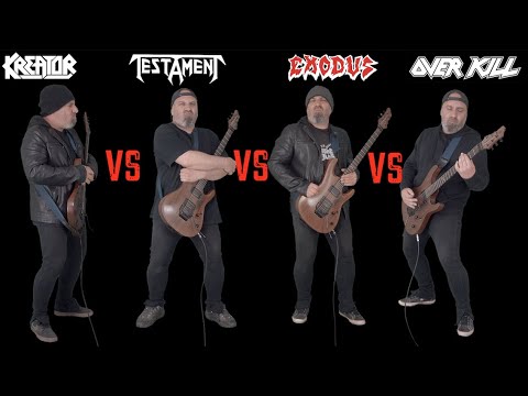 Kreator VS Testament VS Exodus VS Overkill (Guitar Riffs Battle)