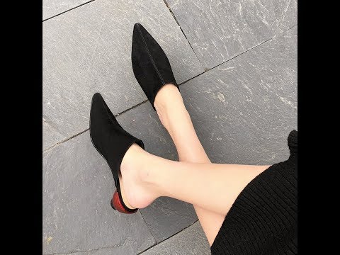 Chiko Kate Pointed Toe Block Heels Clogs/Mules