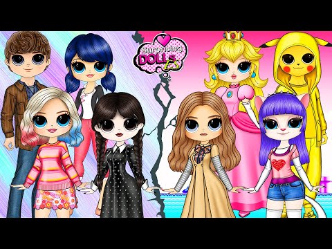 Wednesday, Enid, Marinette, Alya ¿Videojuegos o programas de televisión? - Manualidades de Papel DIY