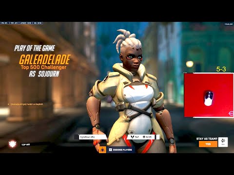 GALE SOJOURN is TRYHARDING FOR THE WIN! POTG! [ OVERWATCH 2 TOP 500 SEASON 3 ]