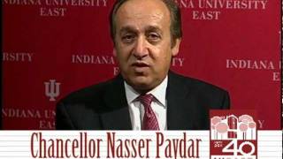 preview picture of video 'IU East:  Voices of the 40th--Chancellor Nasser Paydar'