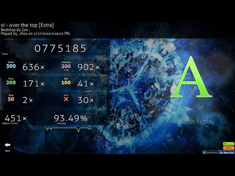 osu!mania 4k | xi - over the top | 5.13* 93.49%