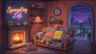 【Dreamy】 Good night with the sound of a rainy day 🌧️ ~ SpongeBoy Lofi for Deep Sleep 💤