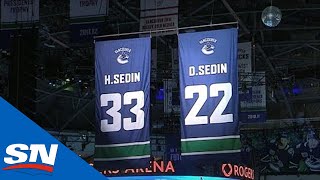 Vancouver Canucks Retire Daniel And Henrik Sedin's Jerseys | FULL Ceremony video