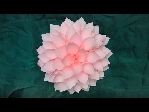 #paperflower How to Make Paper Dahlia/ Paper Flower/ Giant Paper Flower || DIY Paper Flower