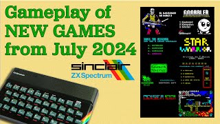 Gameplay of New ZX Spectrum games from July 2024