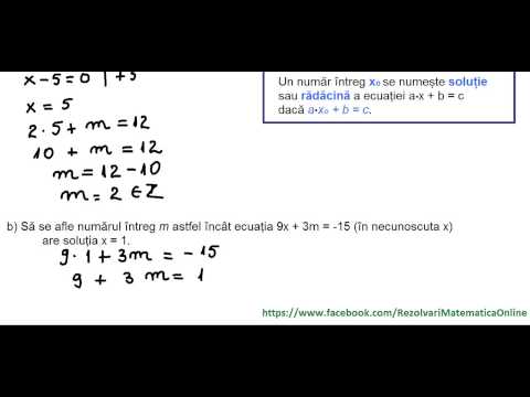 Clasa a VI a - Cap. Ecuatii si inecuatii in multimea numerelor intregi in Z - Ecuatii in Z - ex 1