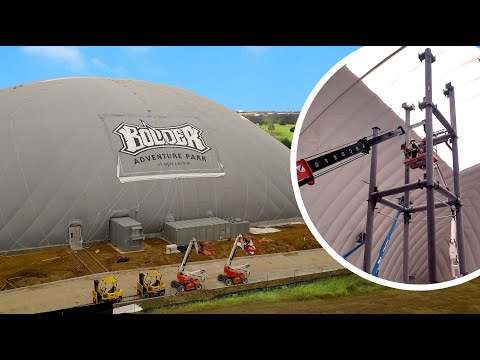 Raising the FIRST steel of Bolder Adventure Park!