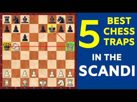 Top 5 Chess Opening Traps in the Scandinavian Defense [White & Black]