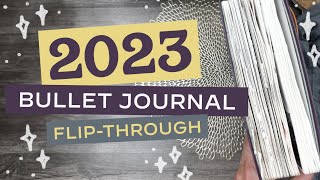 Flipping Through my ONE Completed 2023 Bullet Journal 💜 Themes & Spreads for Inspiration
